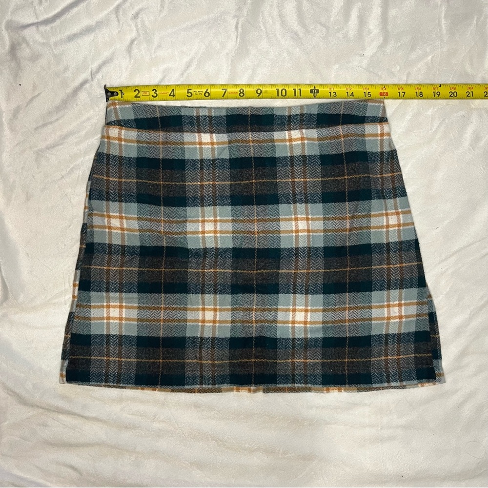 American Eagle Plaid Mini Skirt Elastic Wasteband Sz L